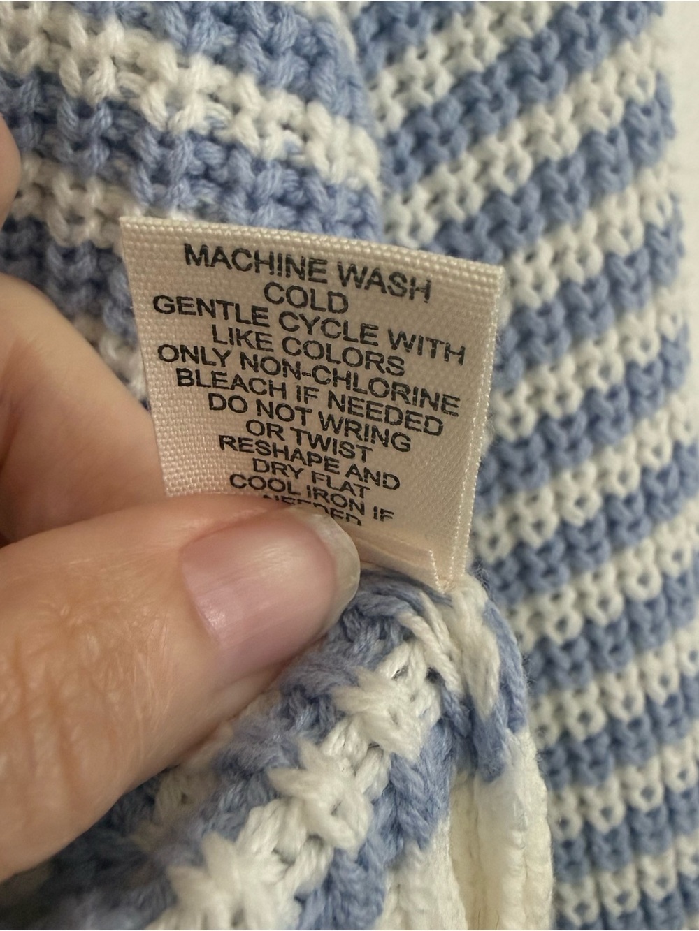 Jessica Simpson Blue and White Striped Knit Quarter-Zip Sweater Coastal XS NWT - Picture 7 of 9